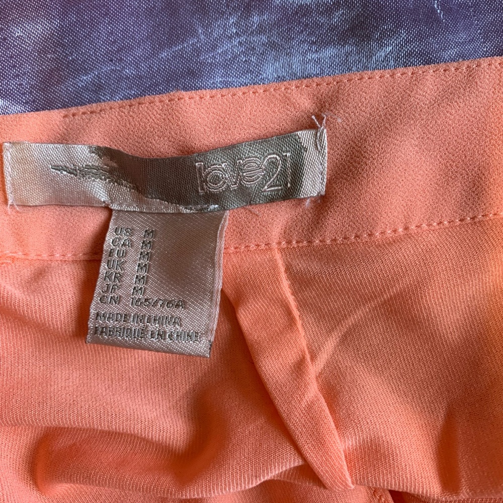 Forever 21 Skirt Coral Size Size Medium Maxi Sheer with Slipt Sides like new - Picture 6 of 11